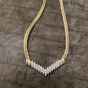 Gold and diamond necklace